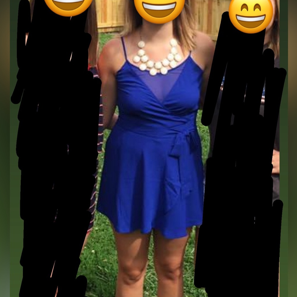 Blue Express romper for Fourth of July